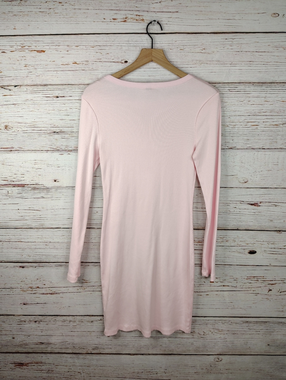 Universal Thread Light Pink Long Sleeve Ribbed Bodycon Dress - Picture 7 of 8